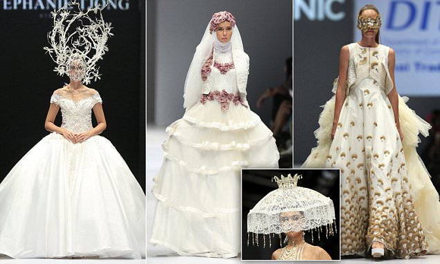 Gaun Pengantin di Jakarta Fashion Week Pukau Perhatian Dunia